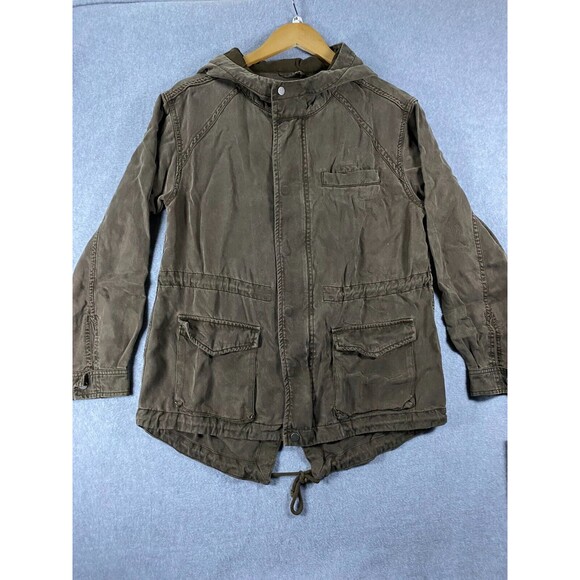 Wilfred‎ Free Jacket Women's Small Brown 100% Lyocell Long Sleeve Pockets Hooded - Picture 1 of 13